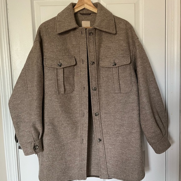 H&M oversized wool shacket Sz XS - Picture 2 of 6